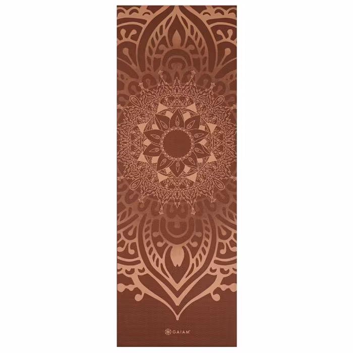 Yogamatta 5mm Intense Sundial Layers Rust - Gaiam