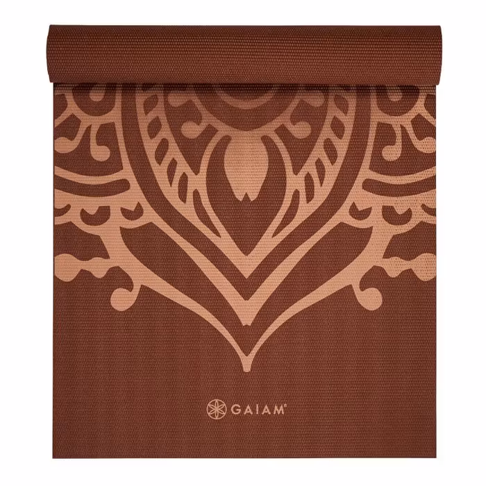 Yogamatta 5mm Intense Sundial Layers Rust - Gaiam