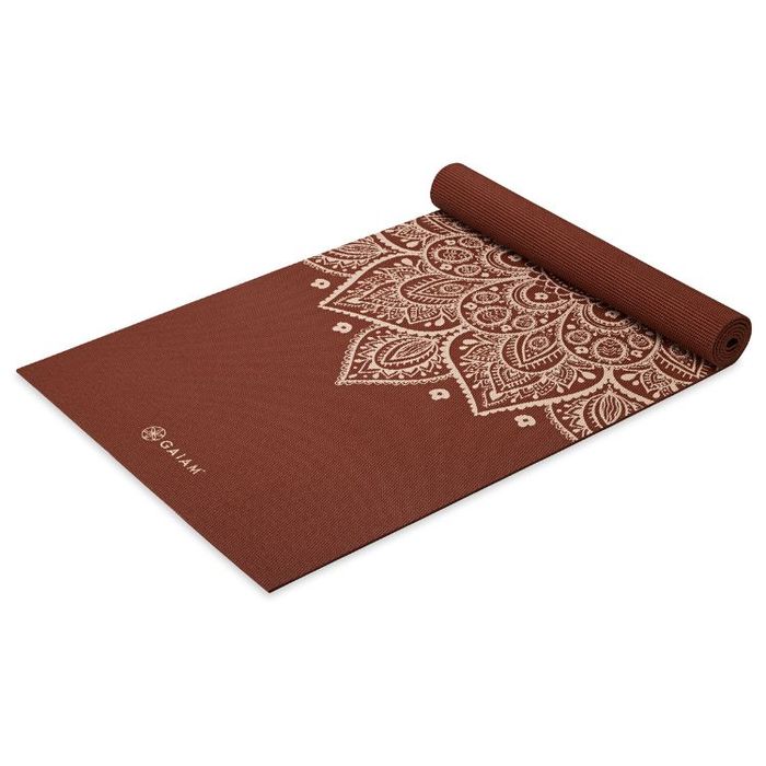 Yogamatta 5mm Intense Sundial Flower Rust - Gaiam