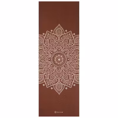 Yogamatta 5mm Intense Sundial Flower Rust - Gaiam