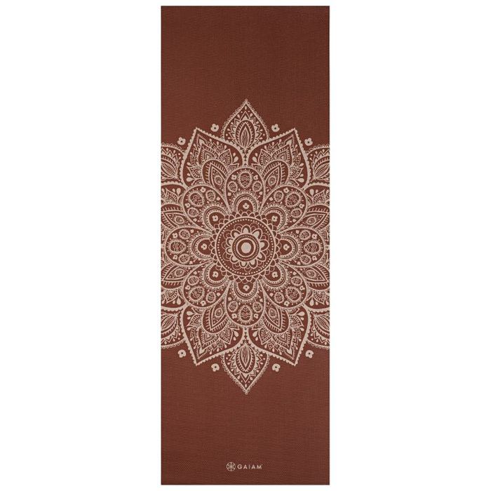 Yogamatta 5mm Intense Sundial Flower Rust - Gaiam