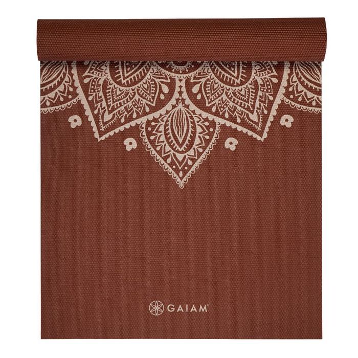 Yogamatta 5mm Intense Sundial Flower Rust - Gaiam