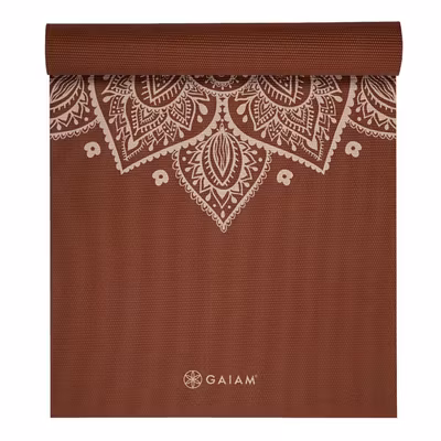 Yogamatta 5mm Intense Sundial Flower Rust - Gaiam Yogamatta 5mm Intense Sundial Flower Rust - Gaiam