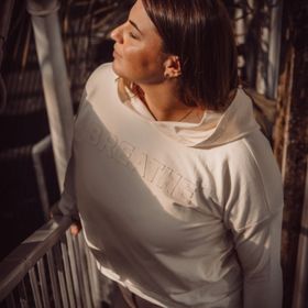 Tröja Hoodie "Breathe" Ivory - Soul Factory