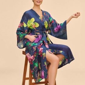 Kimono Exotic Evening Ink long - Powder design