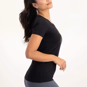 Yogatopp Namaste Core Tee Black - Urban Goddess Yogatopp Namaste Core Tee Black - Urban Goddess