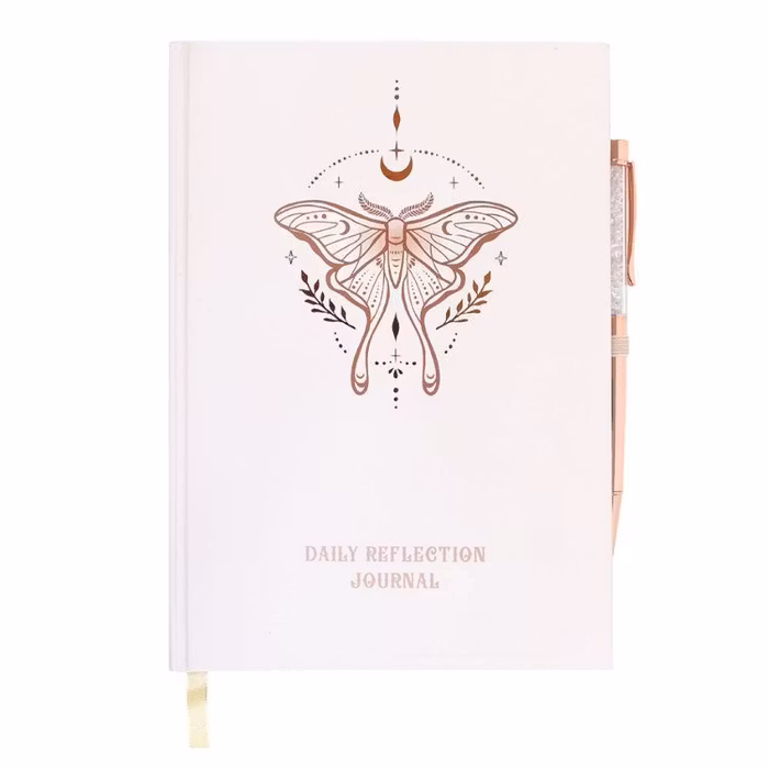 Anteckningblock "Luna Moth" & Bergskristall penna