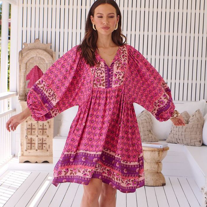 Klänning Jolene print Adela midi dress - Jaase