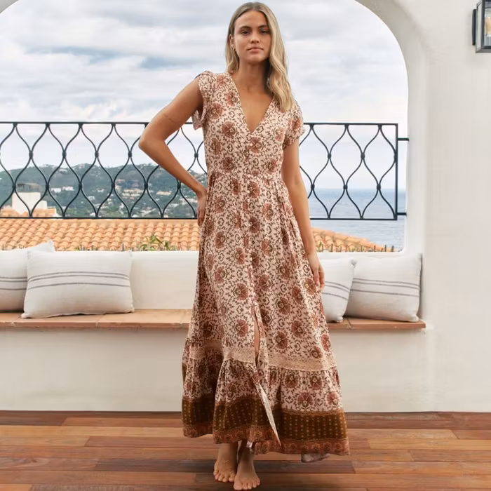 Klänning Wild Gypsy print Carmen Maxi dress - Jaase