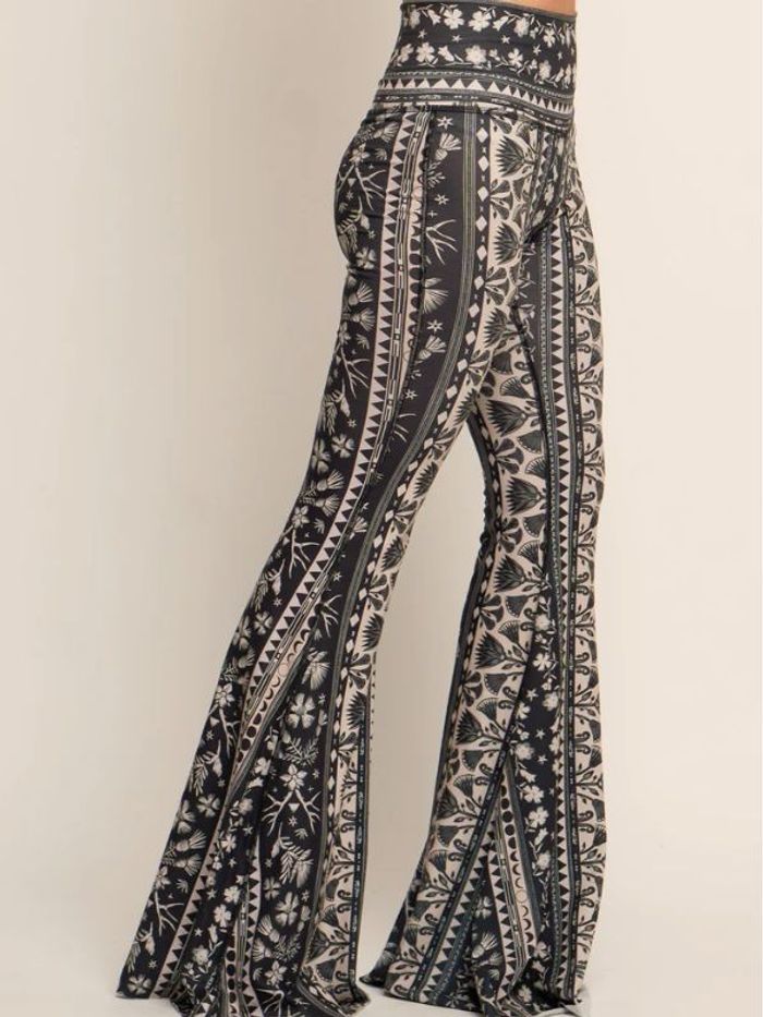 Yogaleggings Moonflower long Bell Bottom - Teeki