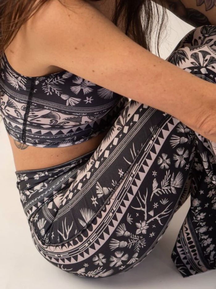 Yogaleggings Moonflower long Bell Bottom - Teeki