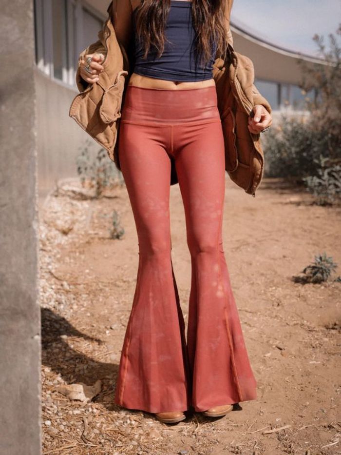 Yogaleggings Buffalo Princess rust long Bell Bottom - Teeki