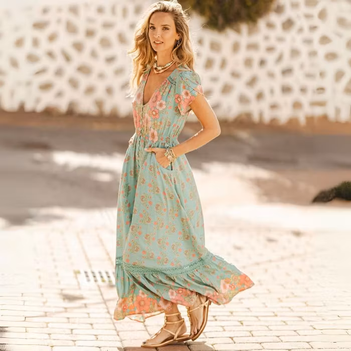 Klänning Celestia Print Carmen Maxi dress - Jaase