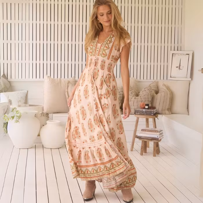 Klänning Palamos print Romi Maxi dress - Jaase