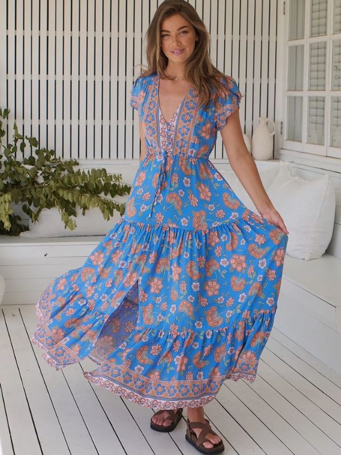 Klänning Sunseeker print Melissa maxi dress - Jaase