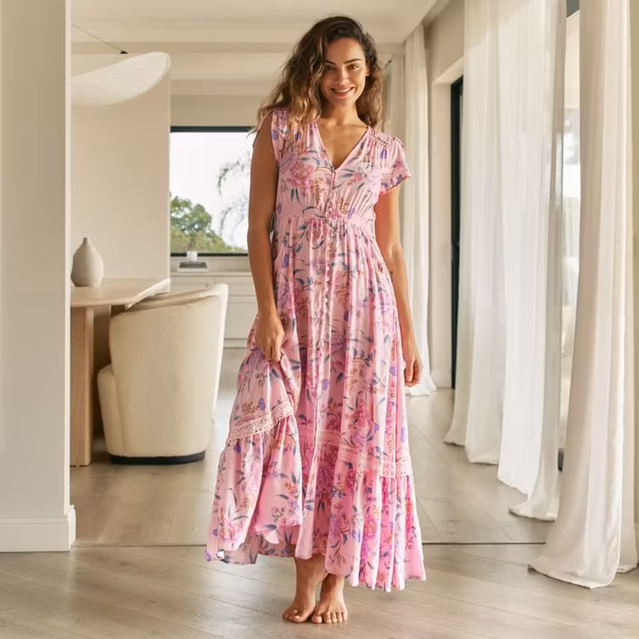 Klänning Enchanted Blooms Print Carmen Maxi dress - Jaase