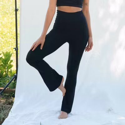 Byxa Shakti Flare Pants Black - Shambhala Barcelona