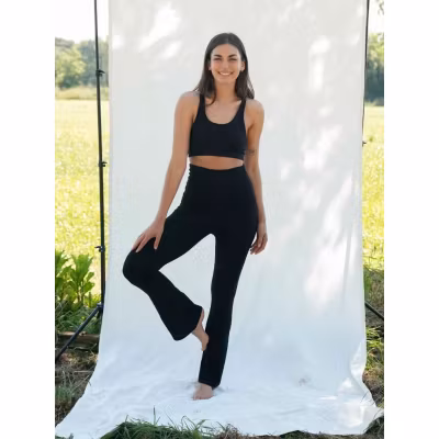 Byxa Shakti Flare Pants Black - Shambhala Barcelona Byxa Shakti Flare Pants Black - Shambhala Barcelona