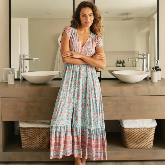 Klänning Malibu Print Carmen Maxi dress - Jaase