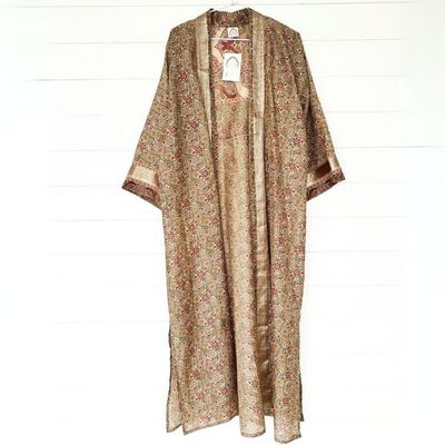 Kimono Uma återvunnen sari Nr 151