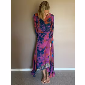 Klänning Ananda återvunnen sari Nr 106 Klänning Ananda återvunnen sari Nr 106