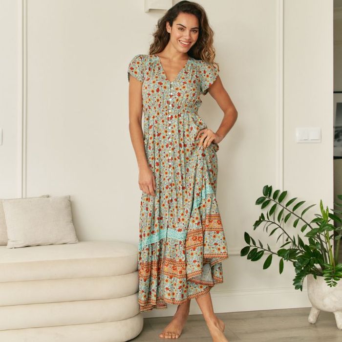 Klänning Synergy Print Carmen Maxi dress - Jaase