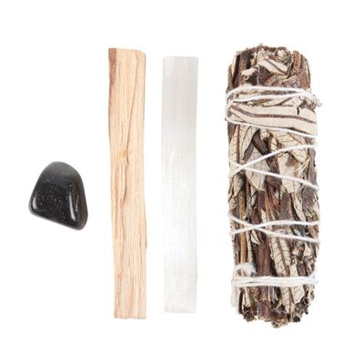 Clean Magic kit - Svart turmalin, selenit, Yerba Salvia & Palo Santo
