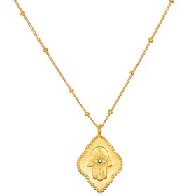 Halsband Cradled in Protection Hamsa Gold - Satya