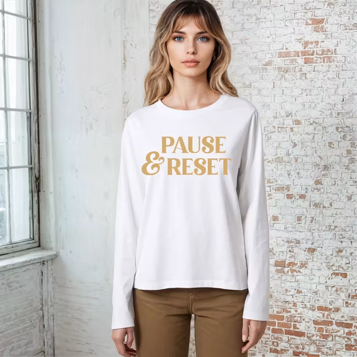 Tröja "Pause and Reset" White - Soul Factory