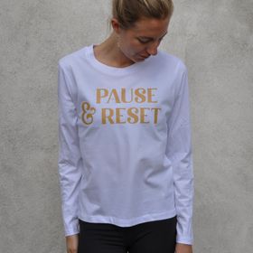 Tröja "Pause and Reset" White - Soul Factory