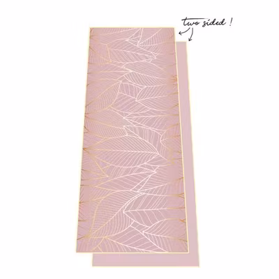 Yogahandduk "2-sidig" Pink Leaves - Love Generation