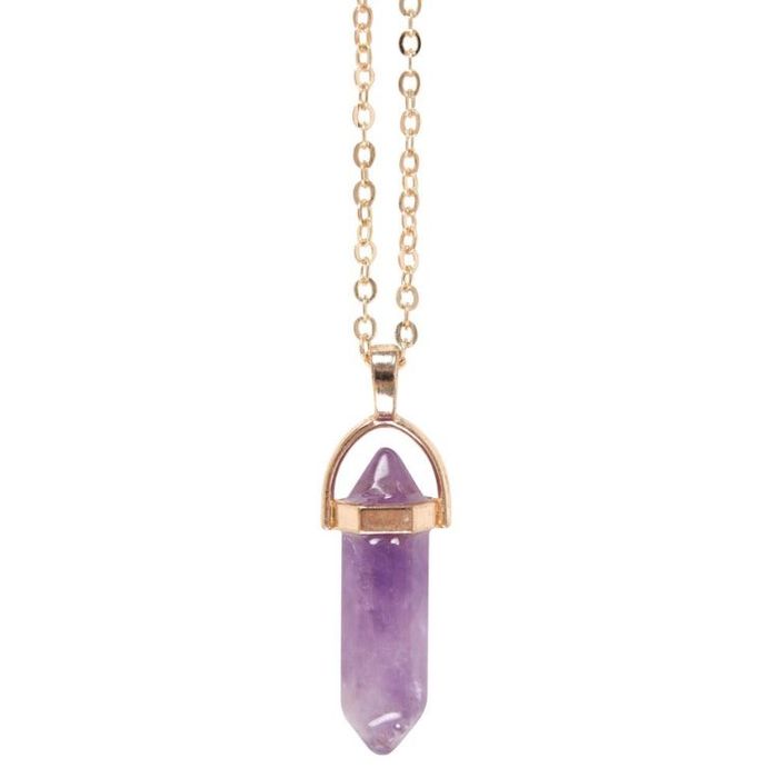 Halsband med ametistspets