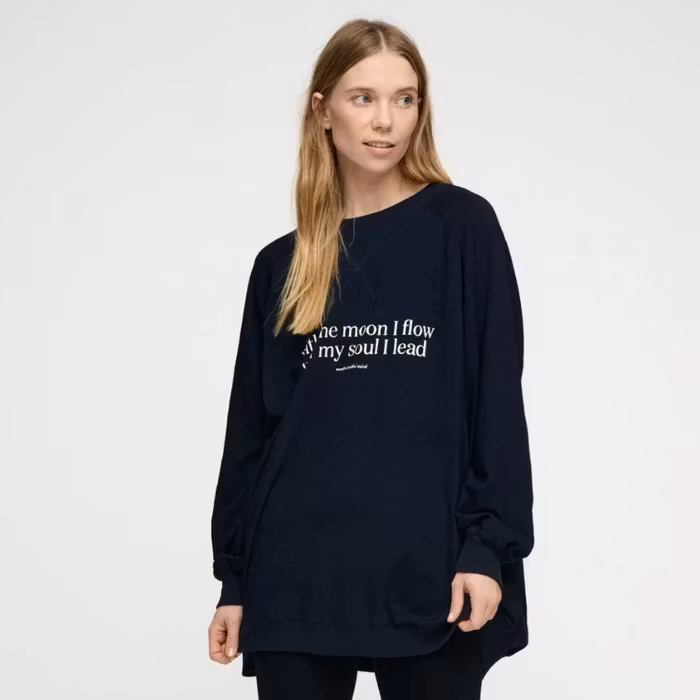 Sweatshirt Oversized "November Sweat" Marinblå - Moshi Moshi Mind