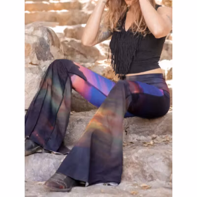 Yogaleggings Clouds long Bell Bottom - Teeki Yogaleggings Clouds long Bell Bottom - Teeki