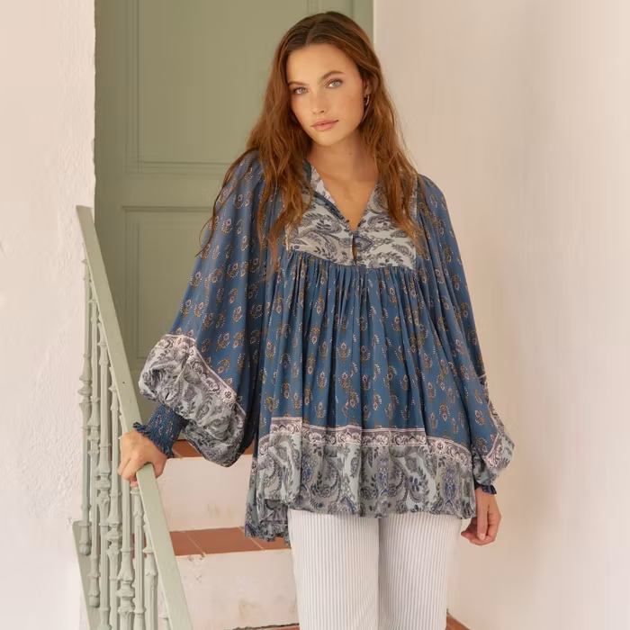 Blus Nico Print Paloma - Jaase