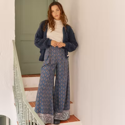 Byxor Nico Print Opal Pants - Jaase