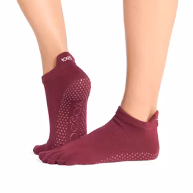 Yogastrumpor Fulltoe Low Rise Grip Marlot - ToeSox