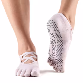 Yogastrumpor Fulltoe Elle Hot Ballet Pink - Toesox Yogastrumpor Fulltoe Elle Hot Ballet Pink - Toesox