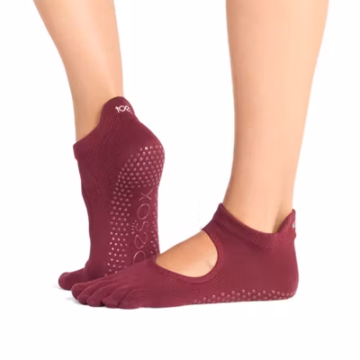 Yogastrumpor Fulltoe Bellarina Grip Merlot - Toesox