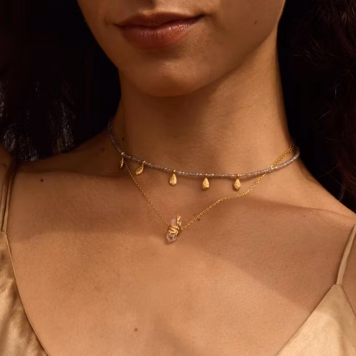 Halsband Eternal Spirit Clear Quartz Snake Necklace - Satya