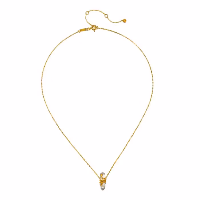 Halsband Eternal Spirit Clear Quartz Snake Necklace - Satya