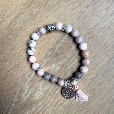Stenarmband Pink Buddha - Soul Factory