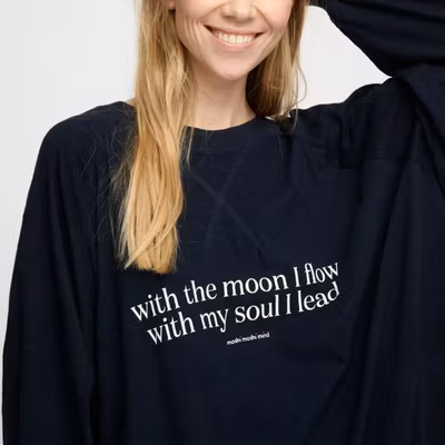 Sweatshirt Oversized "November Sweat" Marinblå - Moshi Moshi Mind