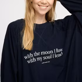 Sweatshirt Oversized "November Sweat" Marinblå - Moshi Moshi Mind