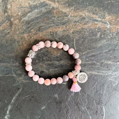 Stenarmband Pink Buddha - Soul Factory