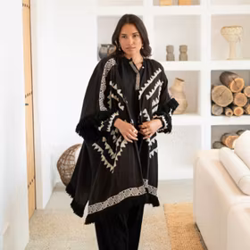 Poncho Ventana Arena Black - Ibzmode