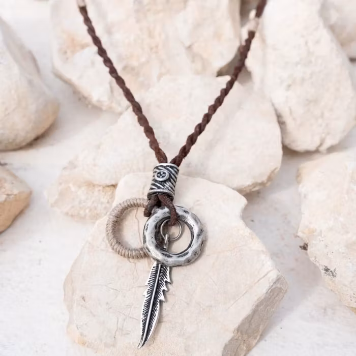 Halsband Feather Feras Brown - Ibzmode
