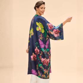 Kimono Exotic Evening Ink long - Powder design