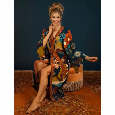 Kimono Scandinavian Flora long - Powder design Kimono Scandinavian Flora long - Powder design