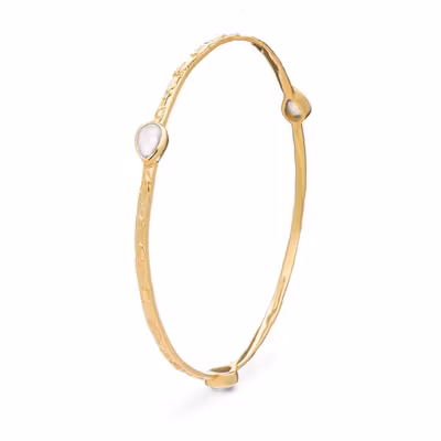 Armband Simi med 3 ädelstenar av Rainbow Moonstone - Azuni